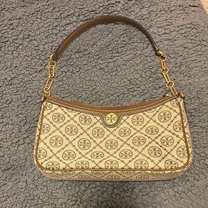 Tory Burch Brown and Cream Patterned Women's Bag